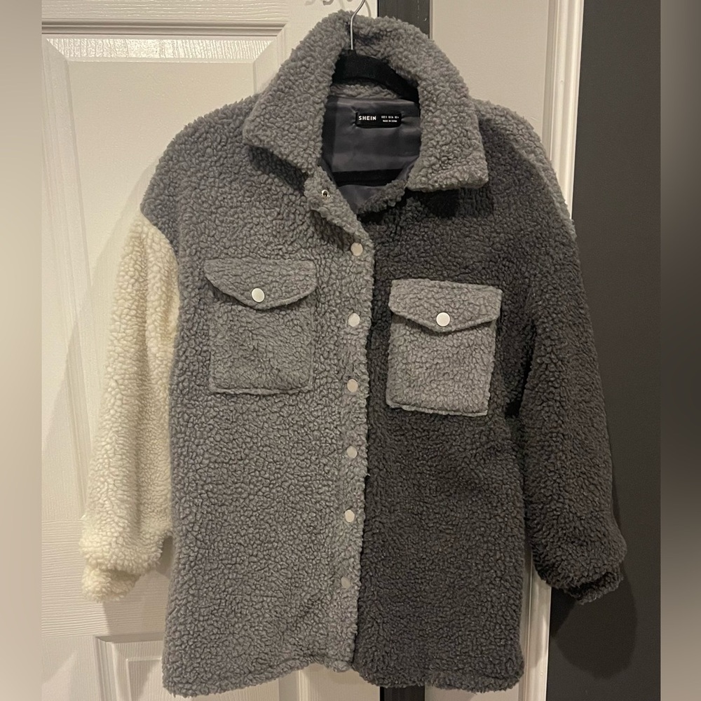 Sherpa button jacket
